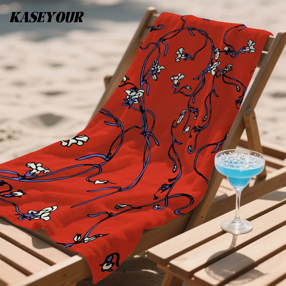 Red Vine Floral Sketch Oversized Microfiber Beach Towel Sand Proof Quick Dry, Absorbent for Swimming Pool Travel Camping
Red Vine Floral Sketch Oversized Microfiber Beach Towel Sand Proof Quick Dry, Absorbent for Swimming Pool Travel Camping