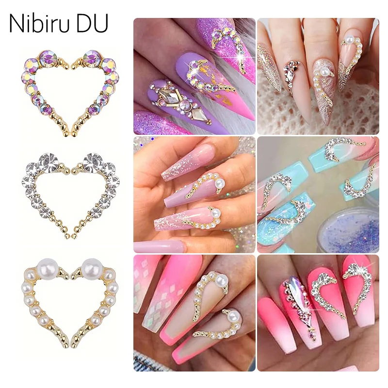 10pcs Half Heart 3D Nail Art Alloy Charms Gold/Silver Random Designs Pearl Manicure Jewelry Metal Accessory Nail Art Decorations
10pcs Half Heart 3D Nail Art Alloy Charms Gold/Silver Random Designs Pearl Manicure Jewelry Metal Accessory Nail Art Decorations