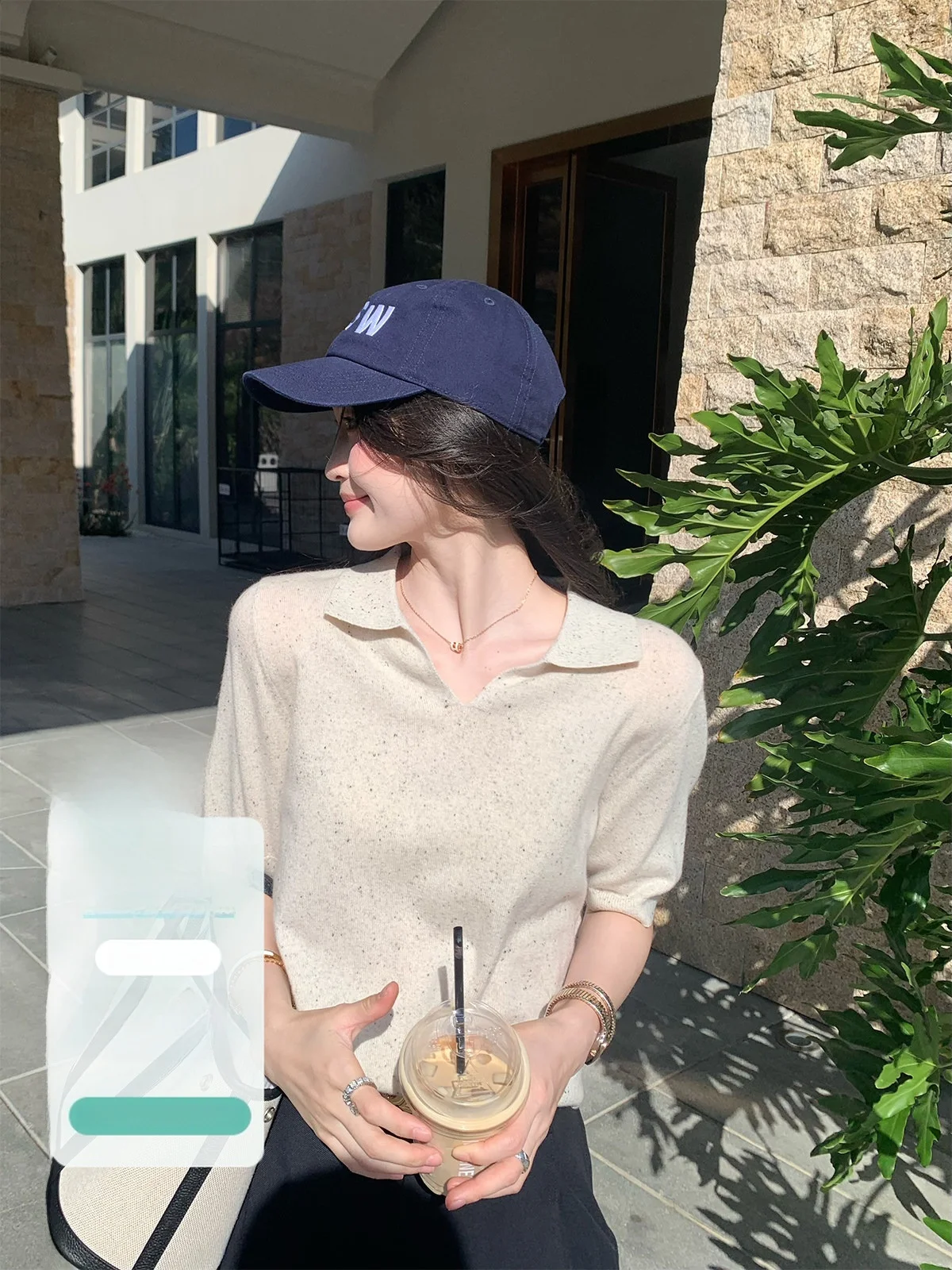 Fol Else Pure Wool Knitted Neck Short Sleeve Base Shirt Star Dot Pattern Slimming Casual Style Women's Spring Fashion
Fol Else Pure Wool Knitted Neck Short Sleeve Base Shirt Star Dot Pattern Slimming Casual Style Women's Spring Fashion