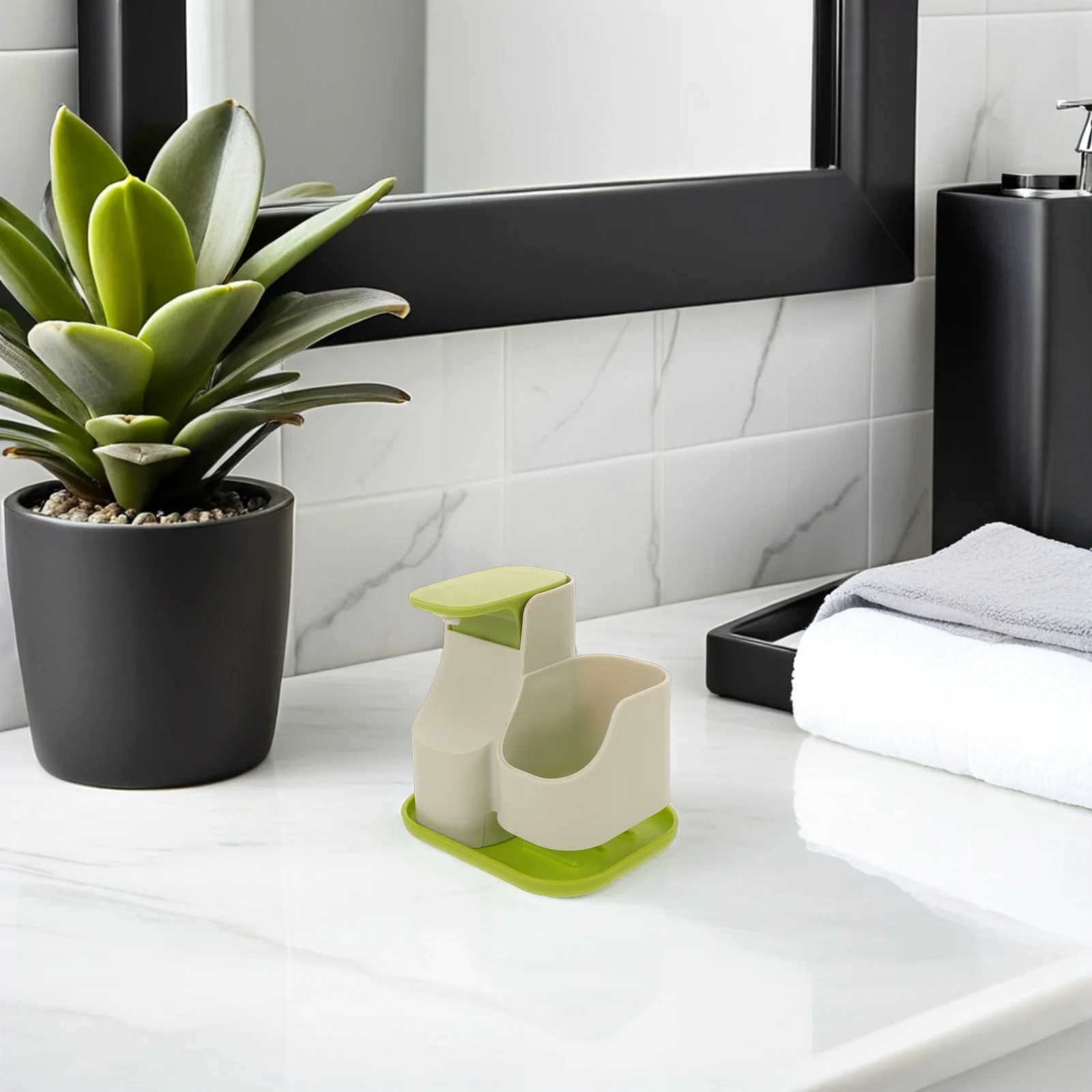 1 set Press Type 2 In 1 Countertop Storage Organizer Sponge Holder For Kitchen Sink Bathroom Liquid Soap Dispenser Pump Bottle
1 set Press Type 2 In 1 Countertop Storage Organizer Sponge Holder For Kitchen Sink Bathroom Liquid Soap Dispenser Pump Bottle