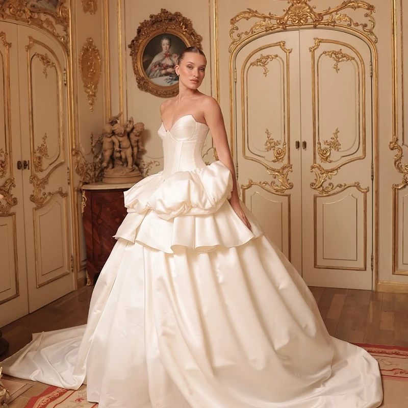 Eightree Элегантные свадебные платья трапециевидной формы Белое свадебное платье с рюшами в форме сердца Принцесса Вечерние свадебные платья для выпускного вечера по индивидуальному заказу
Eightree Элегантные свадебные платья трапециевидной формы Белое свадебное платье с рюшами в форме сердца Принцесса Вечерние свадебные платья для выпускного вечера по индивидуальному заказу