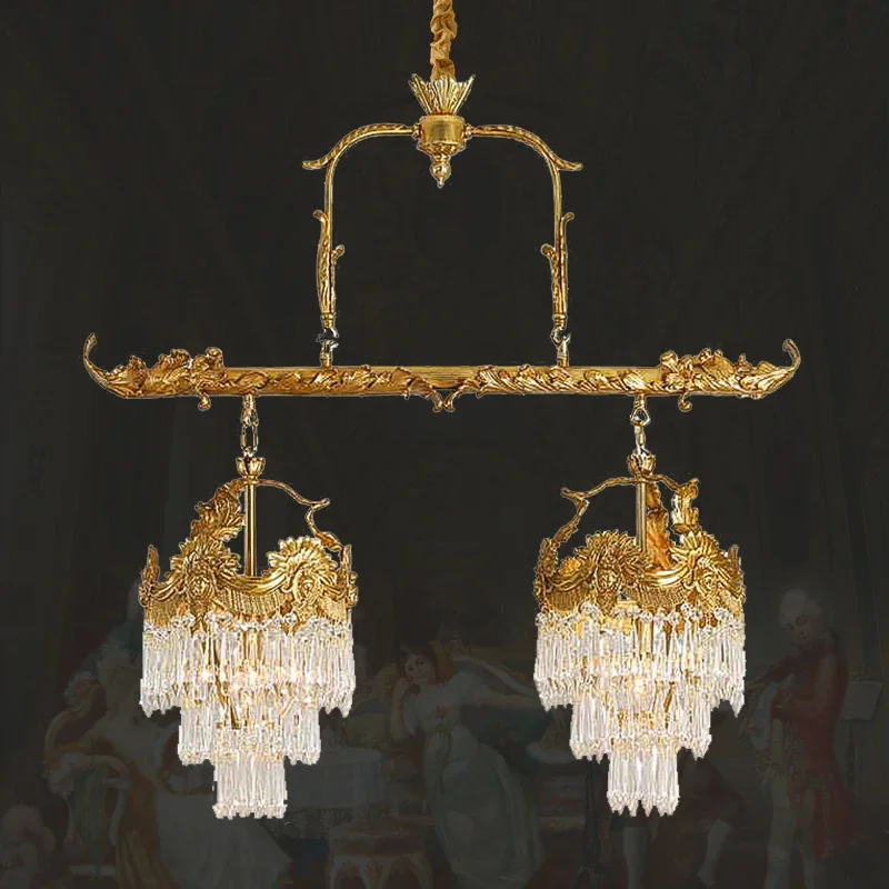 European Rococo Luxury Brass Restaurant Chandelier French Classical Retro Bedroom Foyer Crystal Pendant Light
European Rococo Luxury Brass Restaurant Chandelier French Classical Retro Bedroom Foyer Crystal Pendant Light