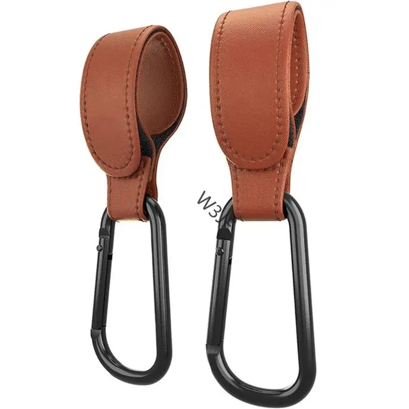 W3JF Adjustable PU Leather Baby Stroller Hooks Aluminum Alloy Carabiner for Trolleys
W3JF Adjustable PU Leather Baby Stroller Hooks Aluminum Alloy Carabiner for Trolleys