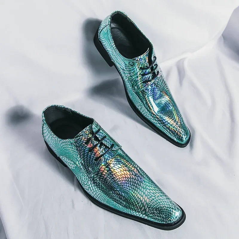 New Men Bright PU Printing Fashion Shoes Low Top Business British Casual Shoes Lace Up Classic Large Sizes 38-47 Men's Shoes
New Men Bright PU Printing Fashion Shoes Low Top Business British Casual Shoes Lace Up Classic Large Sizes 38-47 Men's Shoes