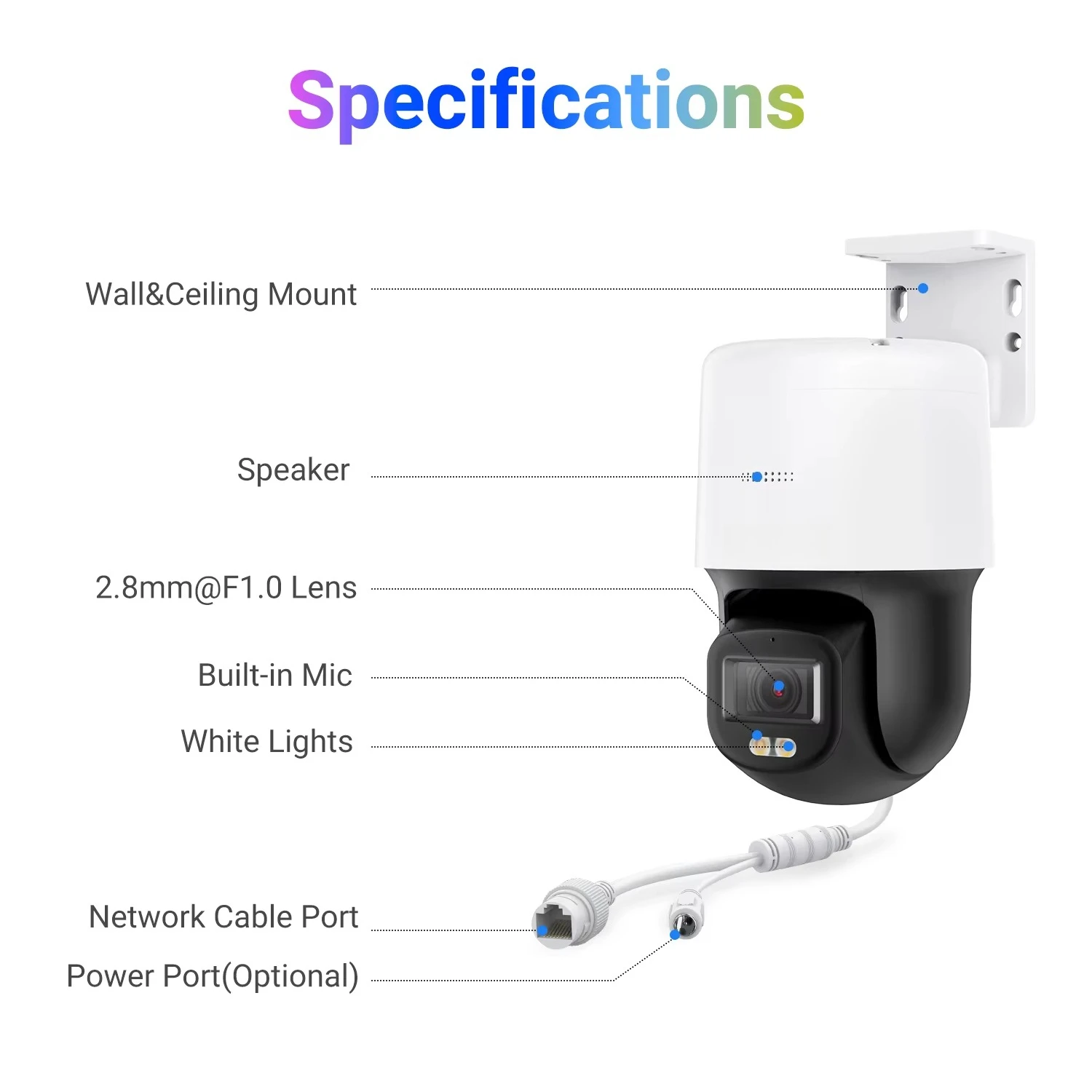 ANNKE NightChroma 3K 5MP POE IP Dome PT Security with Two-way Audio IP66 Outdoor Waterproof CCTV
ANNKE NightChroma 3K 5MP POE IP Dome PT Security with Two-way Audio IP66 Outdoor Waterproof CCTV