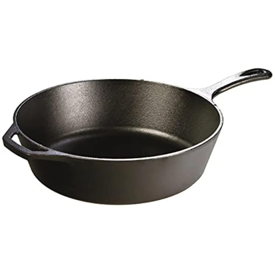Pre-Seasoned Cast Iron Deep Skillet - Signature Teardrop Handle and Assist Handle - Use in the Oven, on the Stove or Grill, or
Pre-Seasoned Cast Iron Deep Skillet - Signature Teardrop Handle and Assist Handle - Use in the Oven, on the Stove or Grill, or