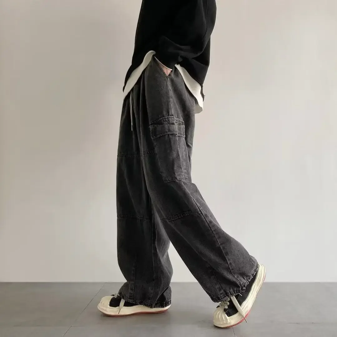 2023 Spring Fashion Wide Leg Baggy Jeans For Men Hip Hop Elastic Waist Cargo Pants Solid Color Straight Loose Women's Jeans
2023 Spring Fashion Wide Leg Baggy Jeans For Men Hip Hop Elastic Waist Cargo Pants Solid Color Straight Loose Women's Jeans