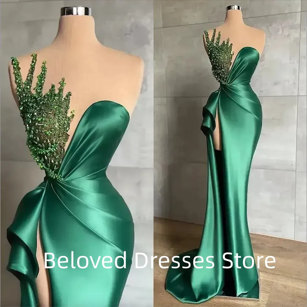 Charming Mermaid Ball Dress Sticker Evening Dress Beaded Side Split Floor Satin Special Occasion Formal Evening Ball Style Dress
Charming Mermaid Ball Dress Sticker Evening Dress Beaded Side Split Floor Satin Special Occasion Formal Evening Ball Style Dress