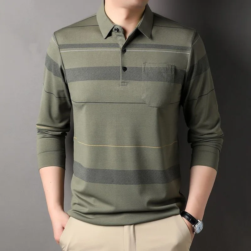 Fashion Men's Long Sleeve Striped Polo Shirts Spring Autumn New Streetwear Loose Male Clothes Business Casual Basic Cotton Tops
Fashion Men's Long Sleeve Striped Polo Shirts Spring Autumn New Streetwear Loose Male Clothes Business Casual Basic Cotton Tops
