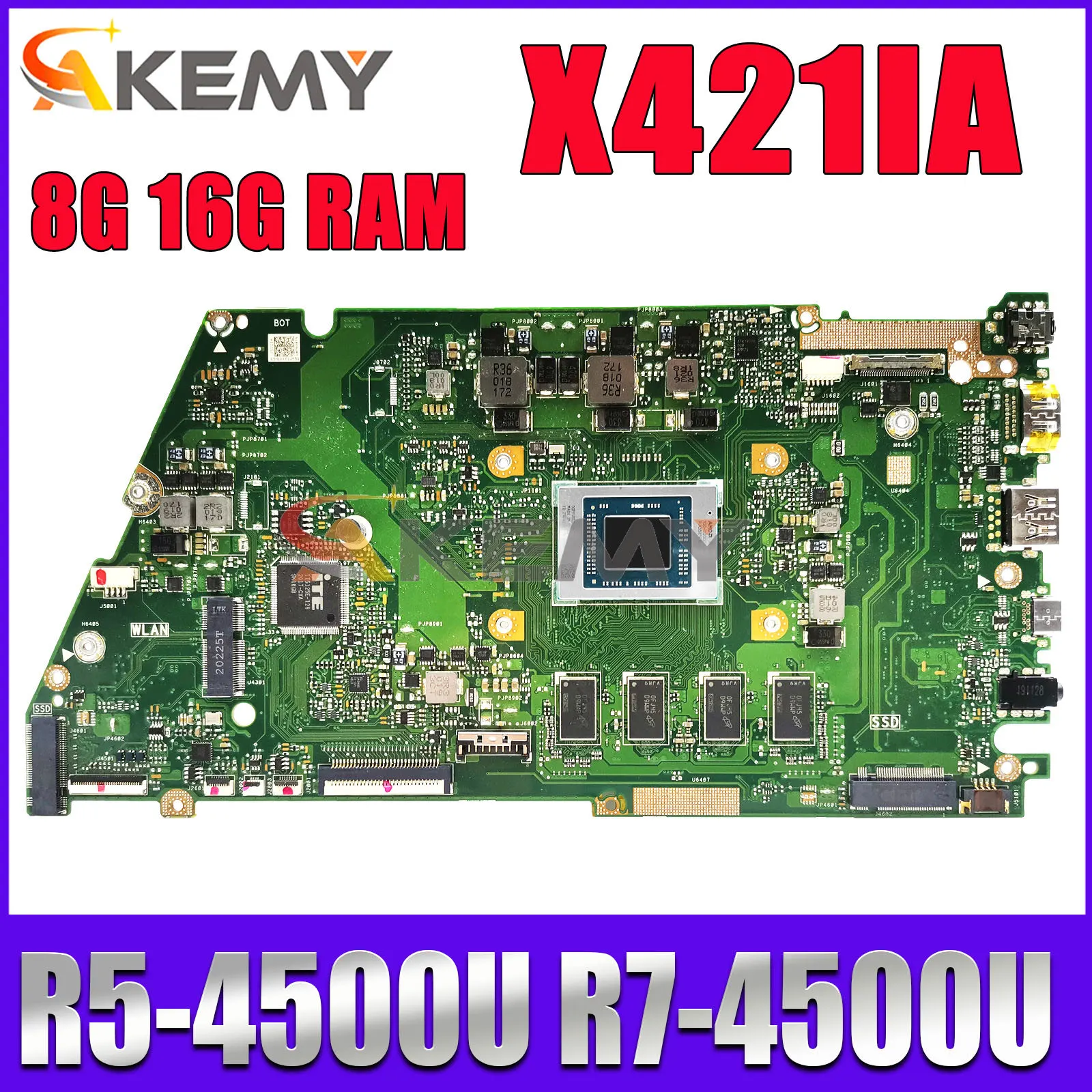 Материнская плата для ноутбуков X421IA Φ Vivo Book X421IAY X521IA с искусственным объемом 8 ГБ/16 ГБ ОЗУ 100% ТЕСТ ОК
Материнская плата для ноутбуков X421IA Φ Vivo Book X421IAY X521IA с искусственным объемом 8 ГБ/16 ГБ ОЗУ 100% ТЕСТ ОК