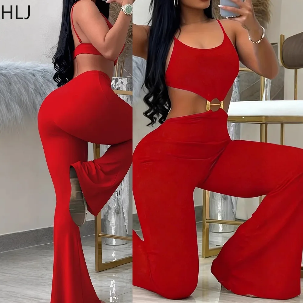 HLJ 2026 New Black Cutout Waist Jumpsuit Women Spaghetti Strap Bodycon Flare Leg One-Piece Romper Casual Streetwear Playsuit
HLJ 2026 New Black Cutout Waist Jumpsuit Women Spaghetti Strap Bodycon Flare Leg One-Piece Romper Casual Streetwear Playsuit