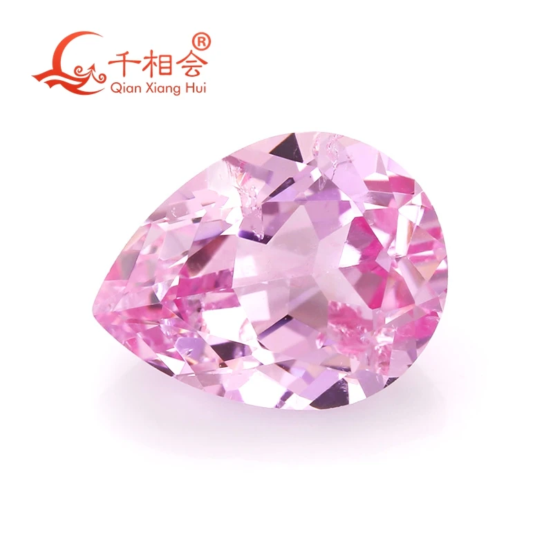 Cherry Blossom Pink color pear shape lab created grown ruby natural cut including minor cracks inclusions loose gemstone
Cherry Blossom Pink color pear shape lab created grown ruby natural cut including minor cracks inclusions loose gemstone