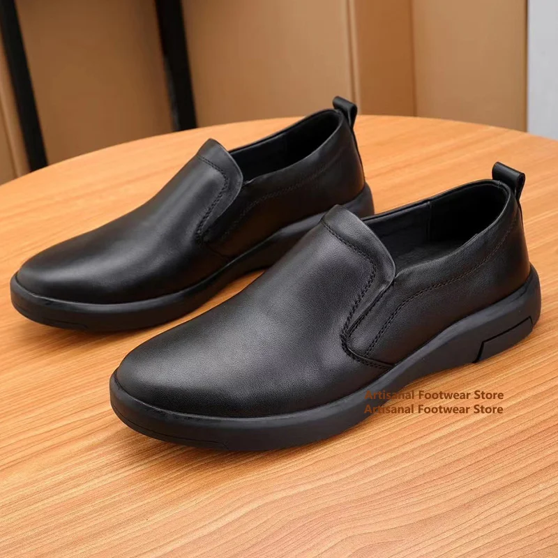 Cowhide Slip On Loafers Black Soft Leather Soft Sole Men's Shoes Genuine Leather Men's Leather Casual Shoes Outdoor Men's Shoes
Cowhide Slip On Loafers Black Soft Leather Soft Sole Men's Shoes Genuine Leather Men's Leather Casual Shoes Outdoor Men's Shoes