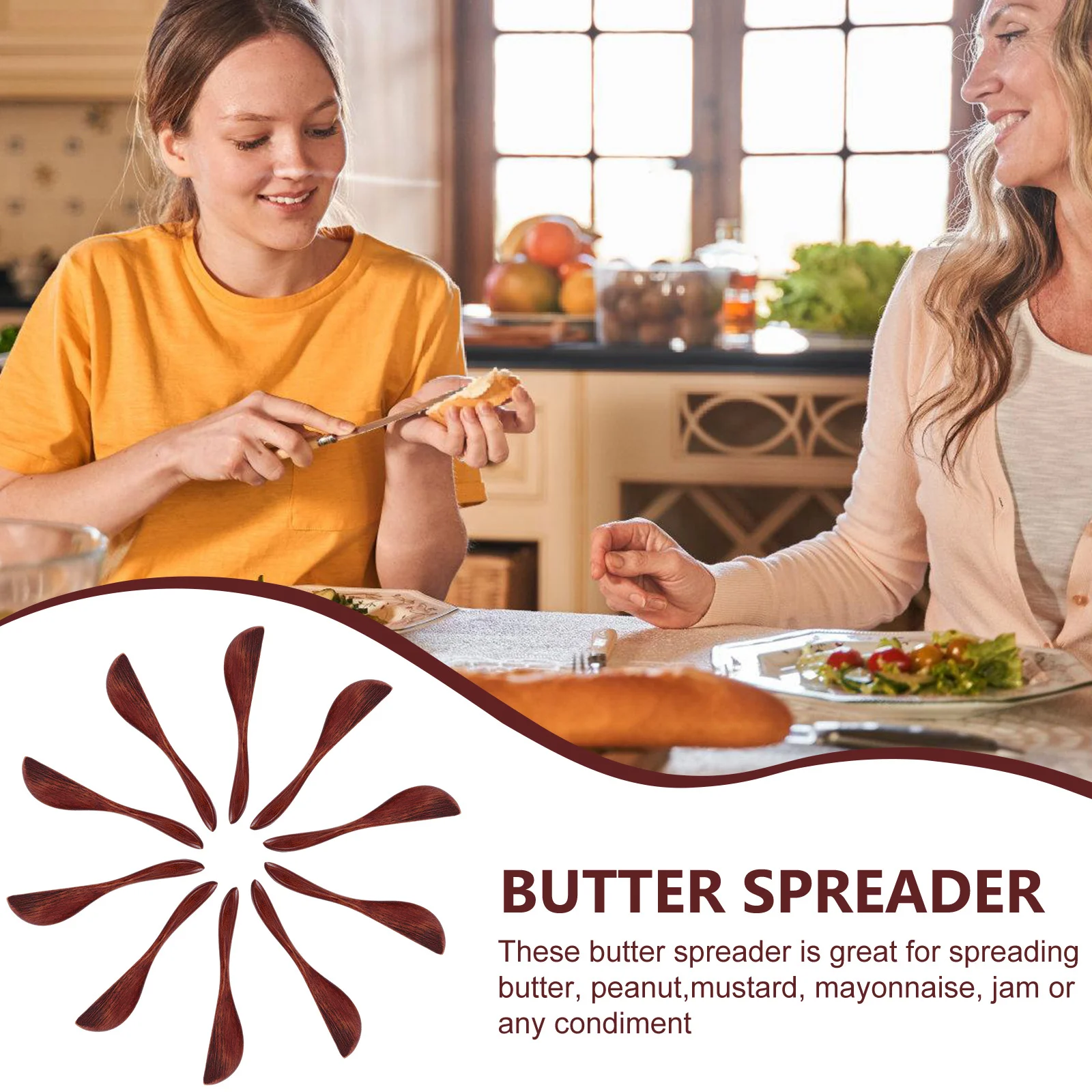 10Pcs Wood Butter Knives Set Smooth Surface Kitchen Tool for Spreading Jam Cream Butter Cheese Cake Baking Kitchen Supply
10Pcs Wood Butter Knives Set Smooth Surface Kitchen Tool for Spreading Jam Cream Butter Cheese Cake Baking Kitchen Supply