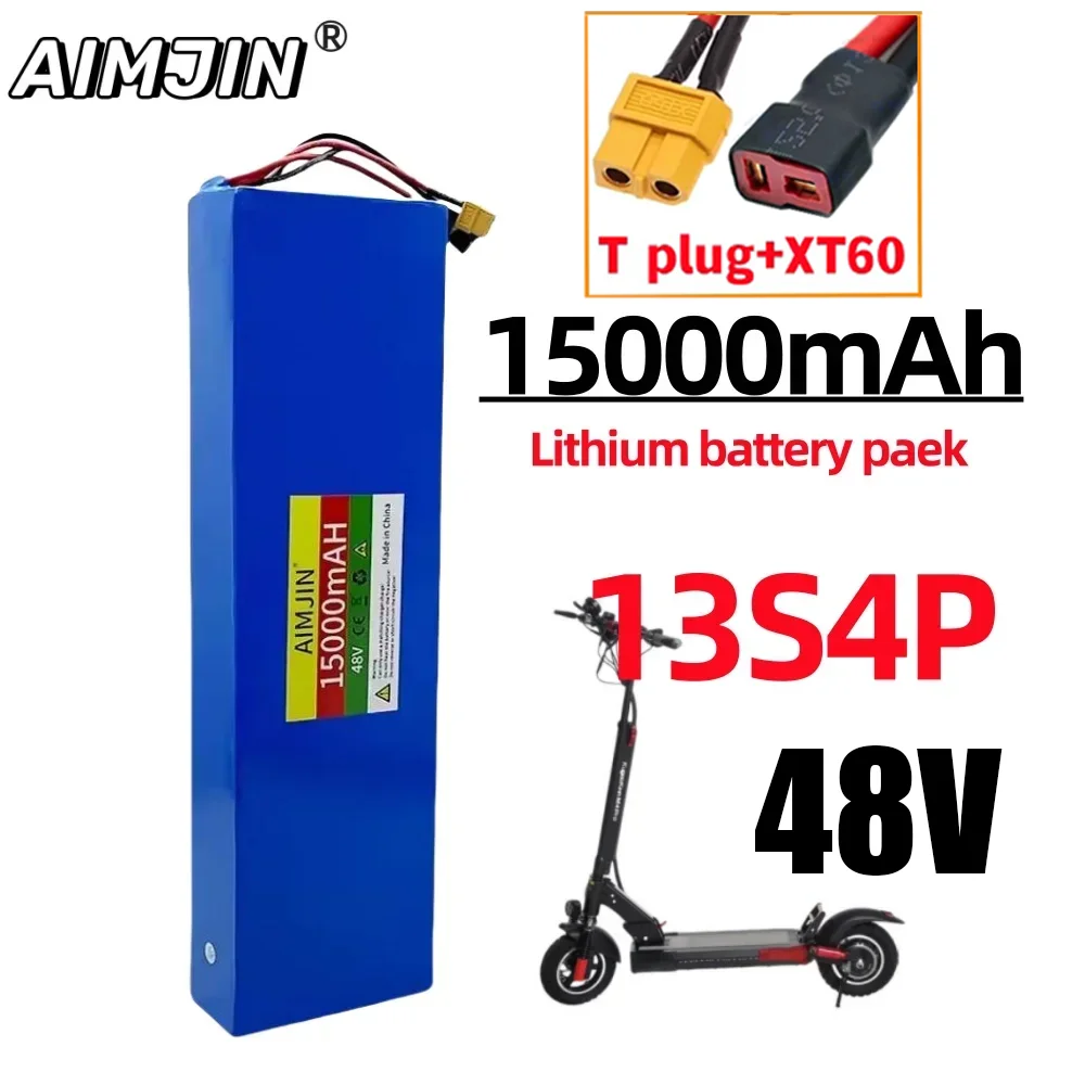 13S4P 48V 15Ah Suitable for 500W-1000w Electric Bicycles,Scooters,T-XT60 Plug 18650 Rechargeable Lithium-ion Battery Pack
13S4P 48V 15Ah Suitable for 500W-1000w Electric Bicycles,Scooters,T-XT60 Plug 18650 Rechargeable Lithium-ion Battery Pack