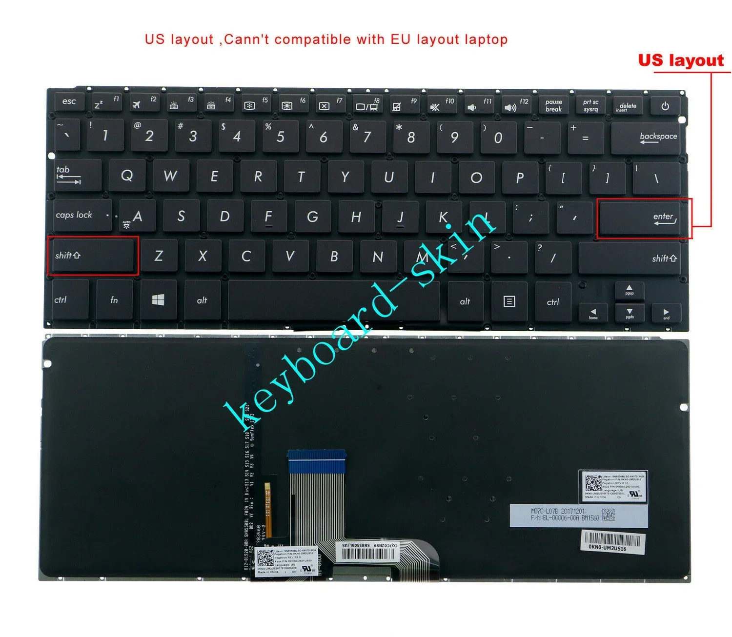 New US Keyboard Backlit for Asus ZenBook UX310 UX310UA UX310UQ U4000 U4000U RX310 laptop
New US Keyboard Backlit for Asus ZenBook UX310 UX310UA UX310UQ U4000 U4000U RX310 laptop