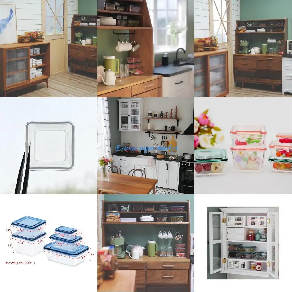 090B 9 Pcs 1:12 Dollhouse Accessories Mini Plastic Fresh-keeping Box with Lid Miniature Storage Container for Case for Doll
090B 9 Pcs 1:12 Dollhouse Accessories Mini Plastic Fresh-keeping Box with Lid Miniature Storage Container for Case for Doll