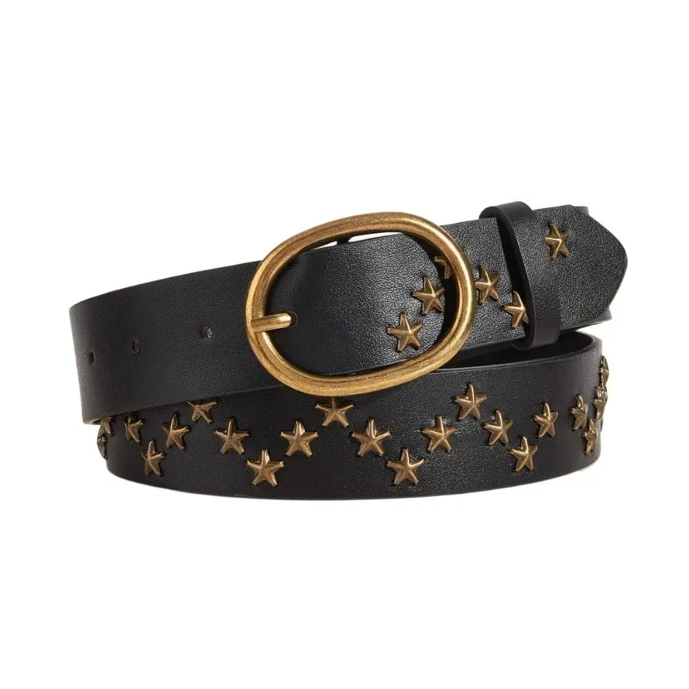 Punk Star Rivet Waist Belt Jeans Decor Metal Buckle Y2K Wide Belt Korean Style Skirt Accessories PU Leather Waistbands Summer
Punk Star Rivet Waist Belt Jeans Decor Metal Buckle Y2K Wide Belt Korean Style Skirt Accessories PU Leather Waistbands Summer