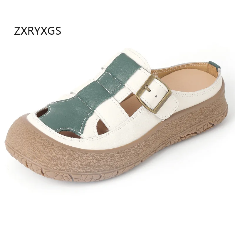 ZXRYXGS Летняя обувь премиум-класса из натуральной кожи, модные тапочки, 2025 г., тапочки на платформе с круглым носком, большой размер
ZXRYXGS Летняя обувь премиум-класса из натуральной кожи, модные тапочки, 2025 г., тапочки на платформе с круглым носком, большой размер