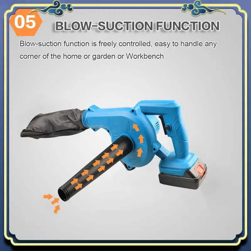 Latest Cordless Portable Electric Air Blower Rechargeable Lithium Battery For Dust Removal Snow Blower Leaf Blower US Plug
Latest Cordless Portable Electric Air Blower Rechargeable Lithium Battery For Dust Removal Snow Blower Leaf Blower US Plug