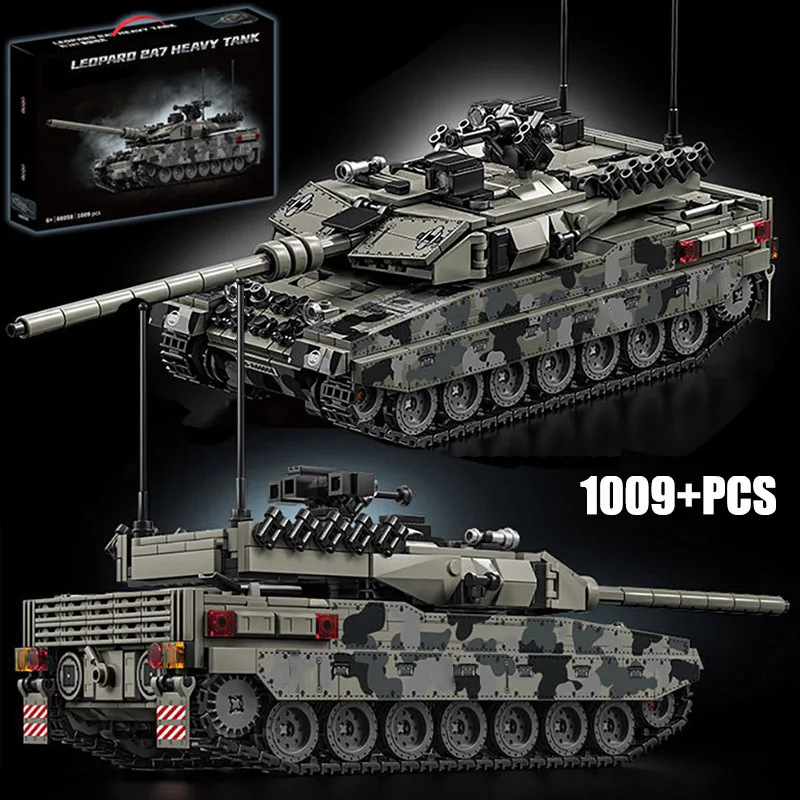 Military WW2 MOC Leopard 2A7 Army Main Battle Tank Soldiers Building Blocks Bricks M1 T90M Tank Set For Children Boys Gifts
Military WW2 MOC Leopard 2A7 Army Main Battle Tank Soldiers Building Blocks Bricks M1 T90M Tank Set For Children Boys Gifts