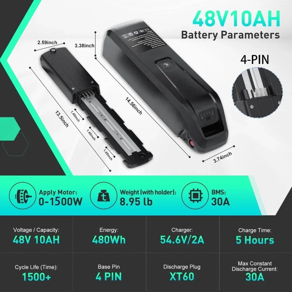 36V/48V/52V 10Ah-20Ah Hailong Battery–4-Pins/5-PinsRechargeable Spare for Bafang BBS02/BBS03/BBSHD Motor Scooter Power Accessory
36V/48V/52V 10Ah-20Ah Hailong Battery–4-Pins/5-PinsRechargeable Spare for Bafang BBS02/BBS03/BBSHD Motor Scooter Power Accessory