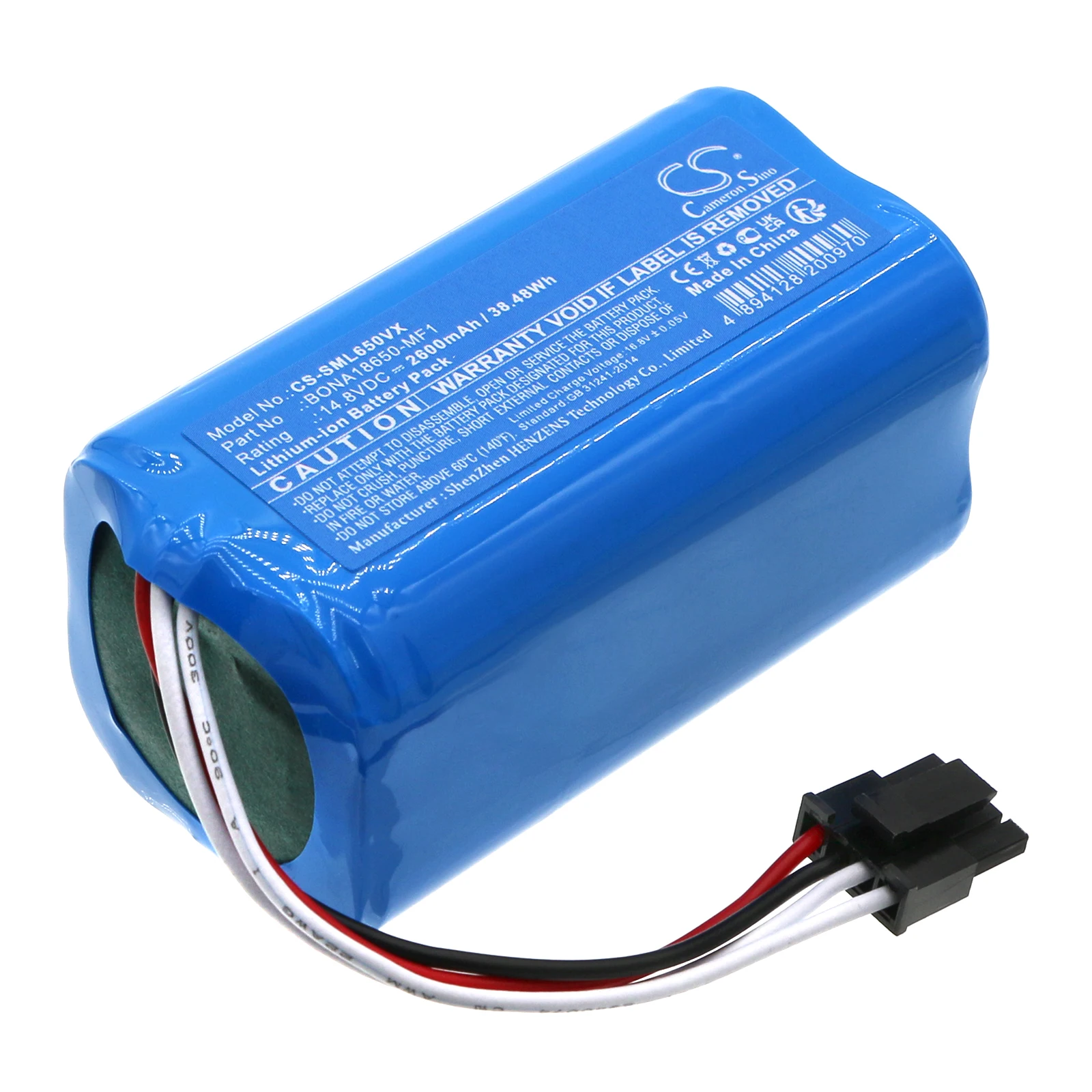 Сменный аккумулятор CS для Symbo Laserbot 650, xBot 5, xBot 5 Pro BONA18650-M26, BONA18650-MF1
Сменный аккумулятор CS для Symbo Laserbot 650, xBot 5, xBot 5 Pro BONA18650-M26, BONA18650-MF1