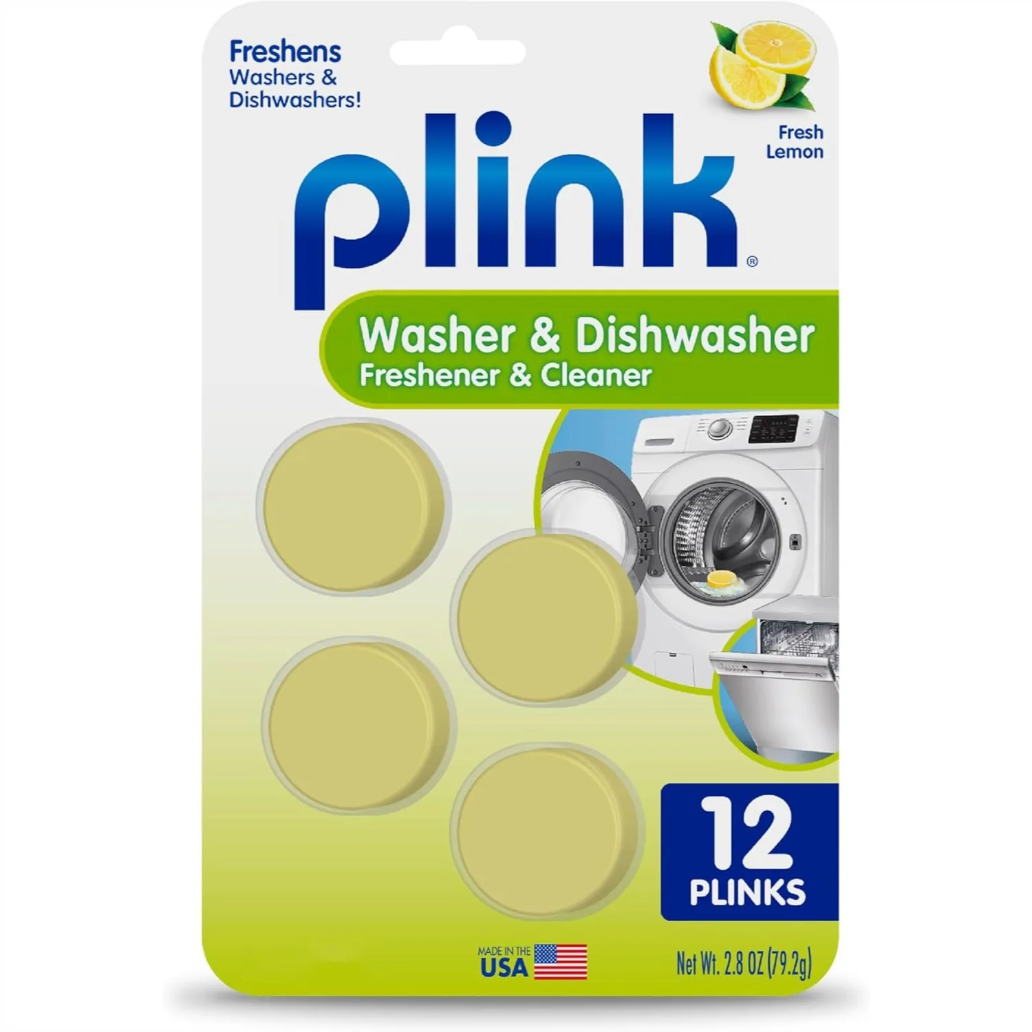 Washing Machine & Dishwasher Cleaner Tablets, Lemon Scent, Removes Odors & Residue, Septic-Safe, 12 Pack
Washing Machine & Dishwasher Cleaner Tablets, Lemon Scent, Removes Odors & Residue, Septic-Safe, 12 Pack
