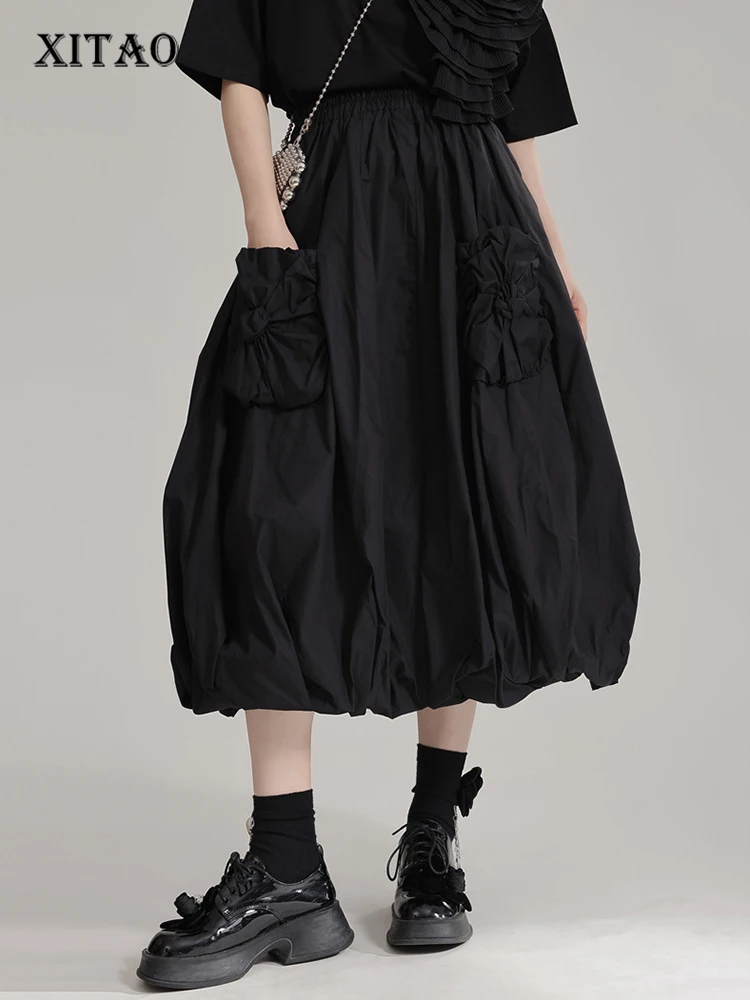 XITAO Loose Patchwork Folds Skirt Fashion Pocket Street Trend Women Summer New Casual Elastic Waist All-match Skirt LYD1859
XITAO Loose Patchwork Folds Skirt Fashion Pocket Street Trend Women Summer New Casual Elastic Waist All-match Skirt LYD1859