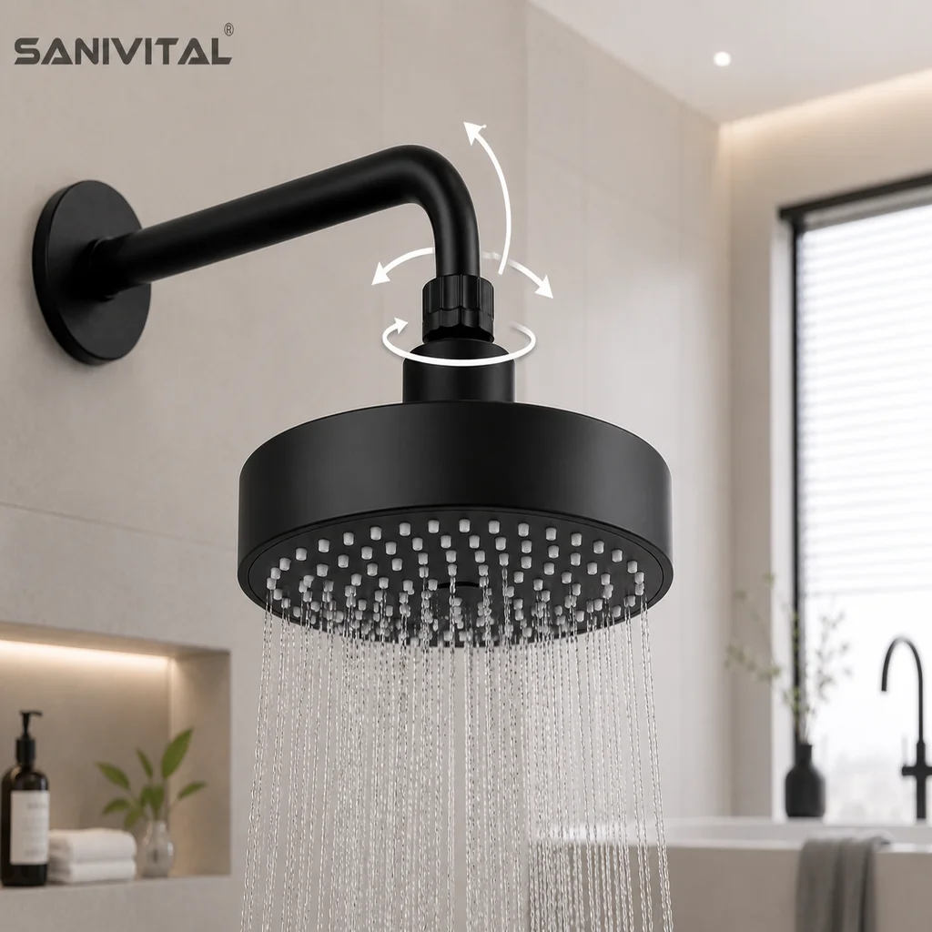 SANIVITAL High Pressure Rain Shower Head 4 Inch Matte Black Bathroom Showerhead G1/2 Universal Shower Head
SANIVITAL High Pressure Rain Shower Head 4 Inch Matte Black Bathroom Showerhead G1/2 Universal Shower Head