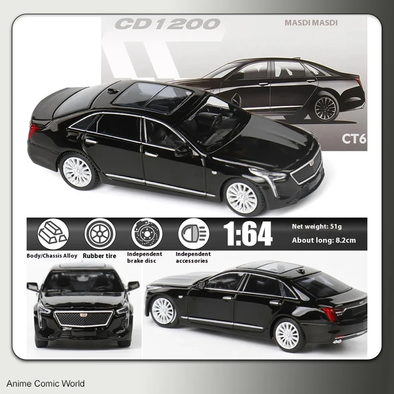 New In Stock 1/64 Masdi Cadillac Ct6 Simulation Sliding Alloy Chassis Micro Die-Cast Car Model Customization Toy Collection Gift
New In Stock 1/64 Masdi Cadillac Ct6 Simulation Sliding Alloy Chassis Micro Die-Cast Car Model Customization Toy Collection Gift