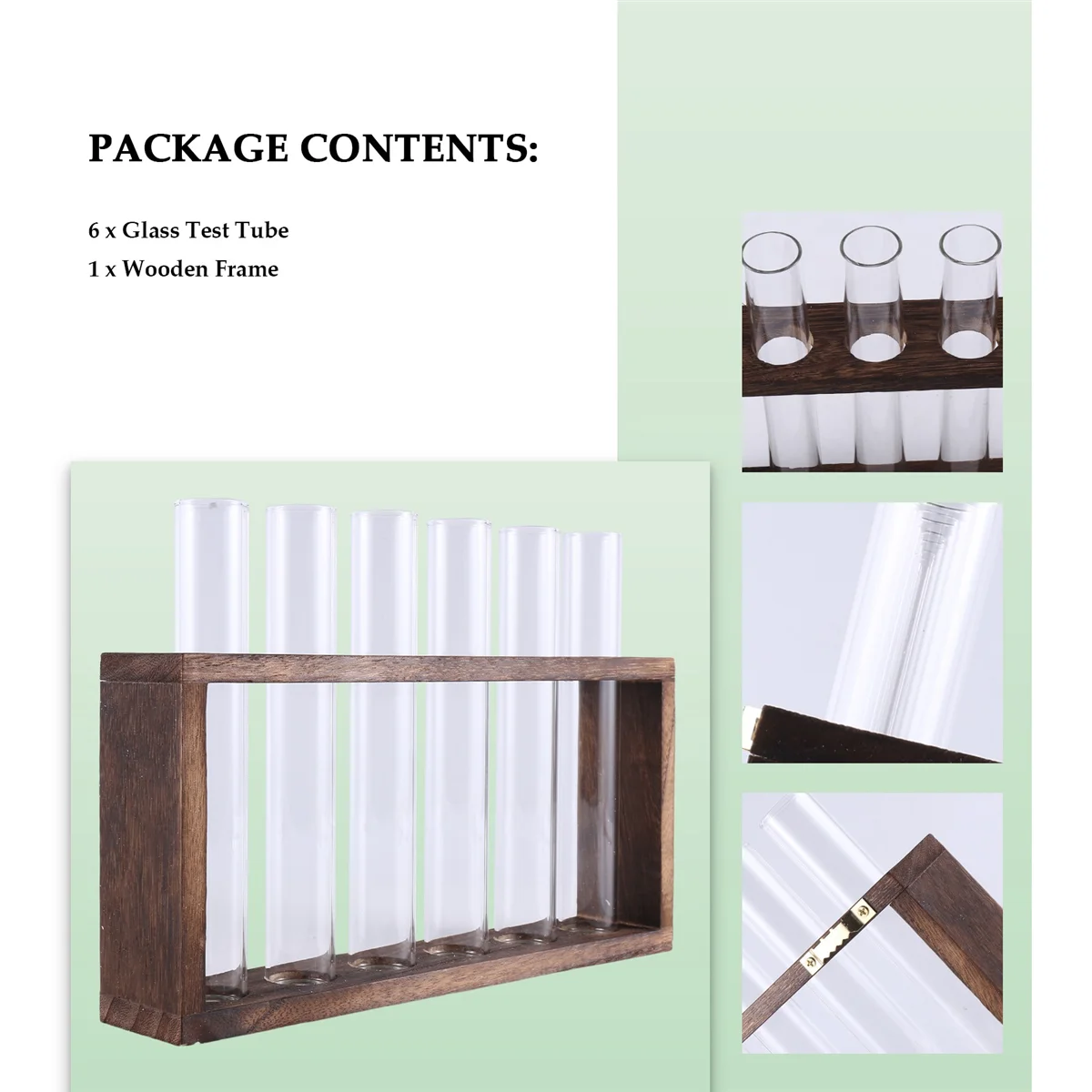 Plant Terrarium with Wooden Stand, Desktop/Wall Hanging Live Plant Propagation Station Planters Glass Tubes Hydroponic HOT
Plant Terrarium with Wooden Stand, Desktop/Wall Hanging Live Plant Propagation Station Planters Glass Tubes Hydroponic HOT