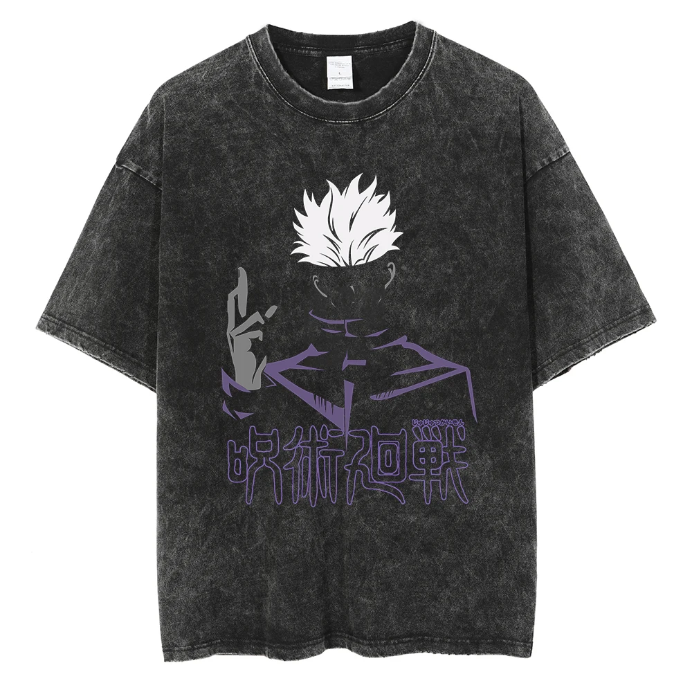 Men Harajuku Washed T-Shirt Japanese Anime Jujutsu Kaisen Print T Shirt Summer Cotton Tshirt Summer Short Sleeve Vintage Tees
Men Harajuku Washed T-Shirt Japanese Anime Jujutsu Kaisen Print T Shirt Summer Cotton Tshirt Summer Short Sleeve Vintage Tees