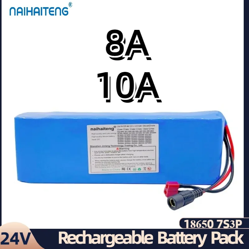 24V 29.4V 8Ah 10Ah Rechargeable Li-ion Battery Pack For EBikes Scooters Below 500W 18650 7S3P Customizable Wholesale
24V 29.4V 8Ah 10Ah Rechargeable Li-ion Battery Pack For EBikes Scooters Below 500W 18650 7S3P Customizable Wholesale