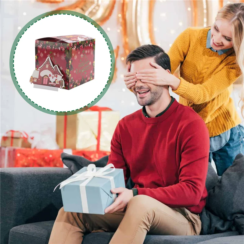 Solid Christmas Box Fun Cash Gift Christmas Money Box Kit With 30 Transparent Bags, Perfect Surprise For Kids & Adults
Solid Christmas Box Fun Cash Gift Christmas Money Box Kit With 30 Transparent Bags, Perfect Surprise For Kids & Adults