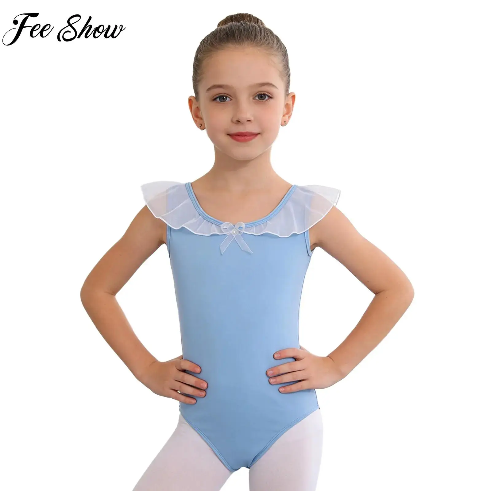 Kids Girls Ballet Gymnastics Performance Leotard Sleeveless Mesh Ruffles Bodysuit Round Neck Press Button Crotch Dance Costume
Kids Girls Ballet Gymnastics Performance Leotard Sleeveless Mesh Ruffles Bodysuit Round Neck Press Button Crotch Dance Costume