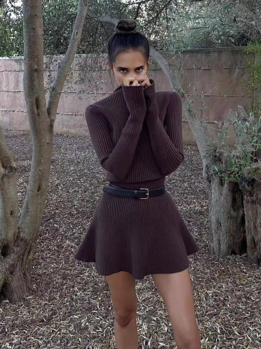 Autumnal Whispers Knitted Dr Slimming Waist Bell Sve f High Collar Vintage Elegance Women's Faion Bodycon Sle
Autumnal Whispers Knitted Dr Slimming Waist Bell Sve f High Collar Vintage Elegance Women's Faion Bodycon Sle