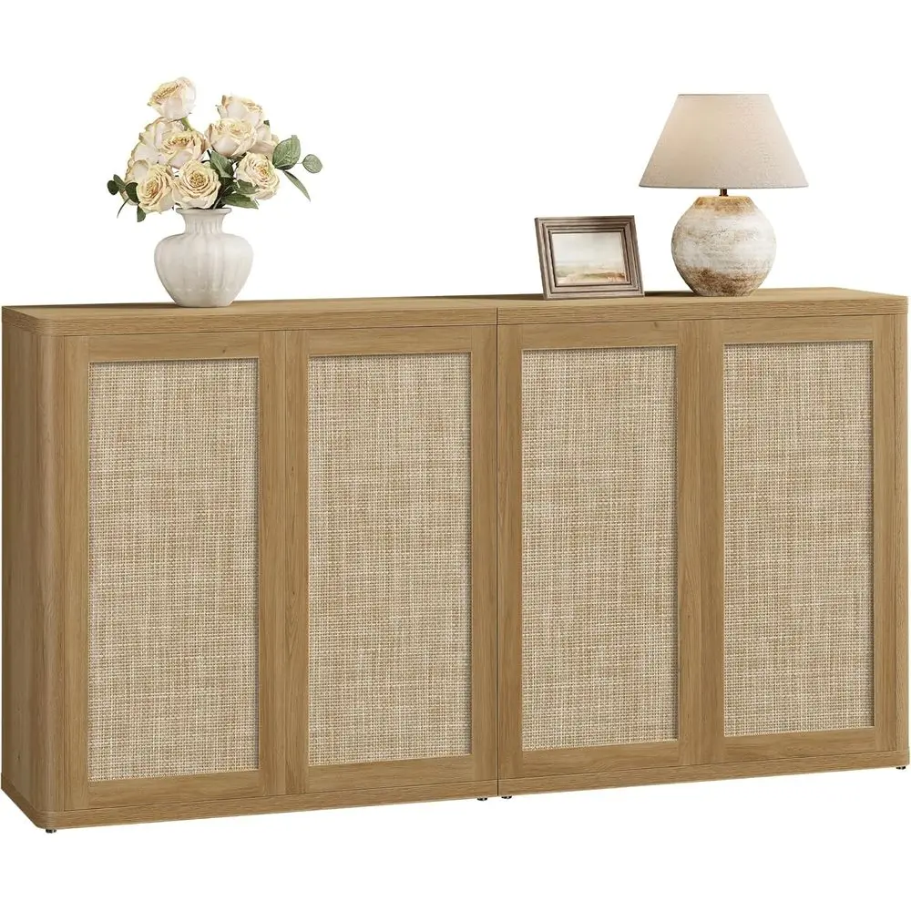 Large Rattan Wicker Sideboard Storage Cabinet with Adjustable Shelves, Suitable for Boho Coffee Bar or Living/Dining Spaces
Large Rattan Wicker Sideboard Storage Cabinet with Adjustable Shelves, Suitable for Boho Coffee Bar or Living/Dining Spaces