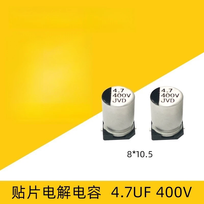 500 SMD Electrolytic Capacitors 4.7UF 2.2UF 400V 8 * 10.5 Digital Products High Voltage Aluminum Electrolytic Capacitors
500 SMD Electrolytic Capacitors 4.7UF 2.2UF 400V 8 * 10.5 Digital Products High Voltage Aluminum Electrolytic Capacitors