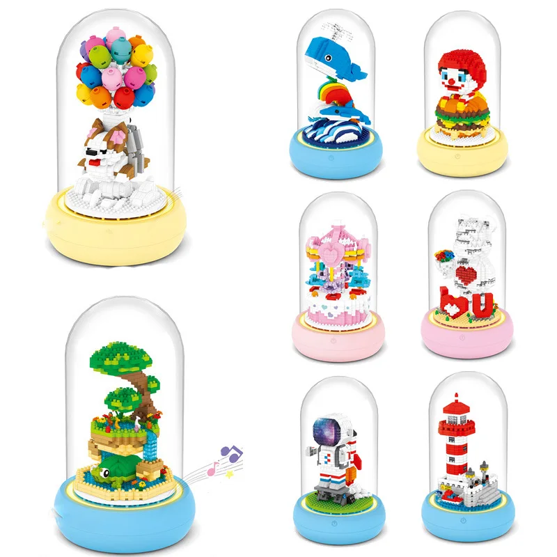 Spin Music Box Diamond Building Blocks Carousel Whale Lighthouse Floating Island Assembly Mini Brick Toys With Display Box
Spin Music Box Diamond Building Blocks Carousel Whale Lighthouse Floating Island Assembly Mini Brick Toys With Display Box