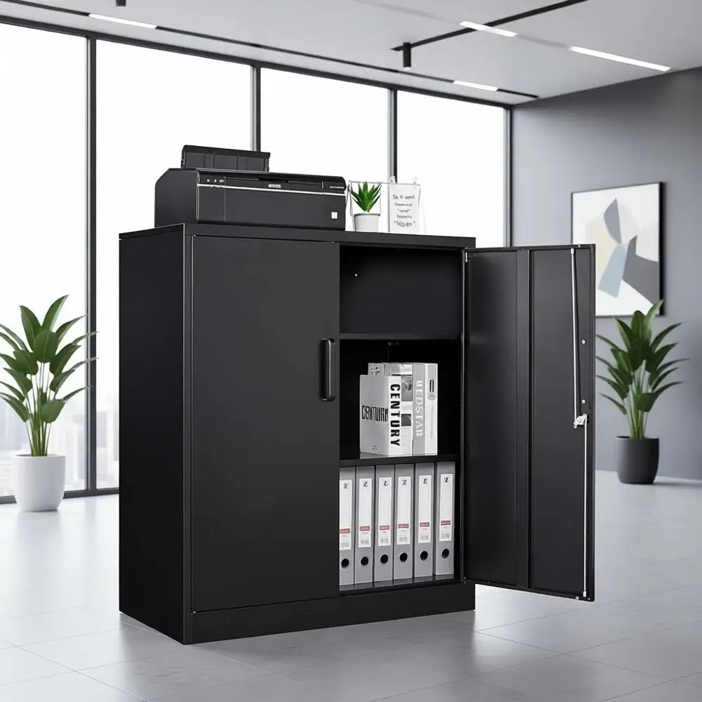 Secure Steel Storage Cabinet with Adjustable Shelves, 2-Door, Suitable for Home, Office, Warehouse, and Garage (Black, 36)
Secure Steel Storage Cabinet with Adjustable Shelves, 2-Door, Suitable for Home, Office, Warehouse, and Garage (Black, 36)