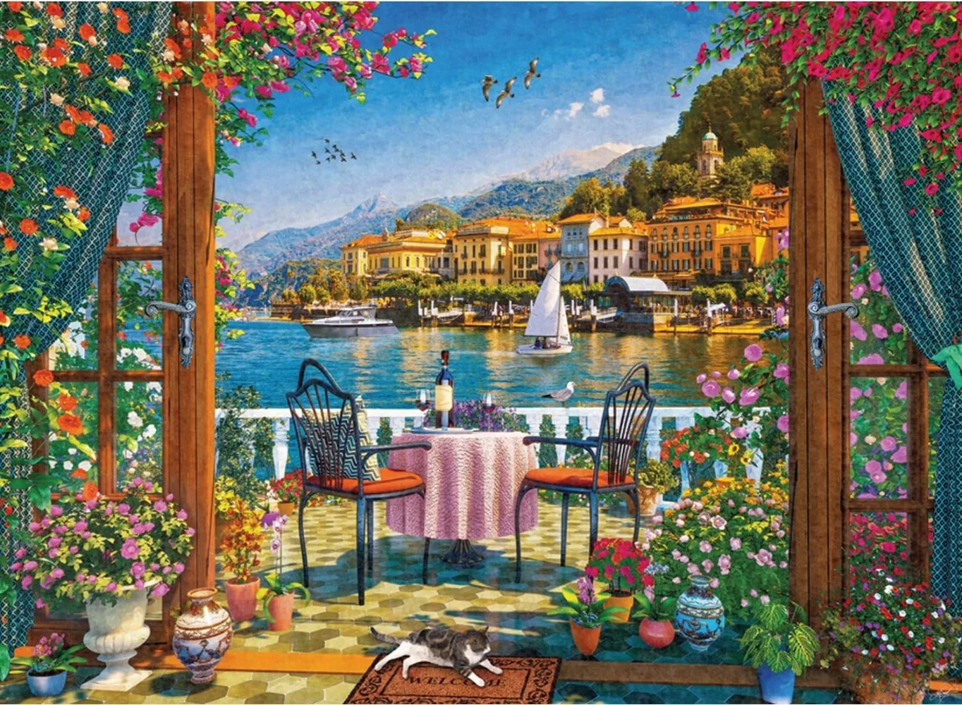 Cat Flower Terrace 120/300/500/1000 Pieces Art Jigsaw Puzzles Brain Training Challenging Educational Toys for Adults Kids Gift
Cat Flower Terrace 120/300/500/1000 Pieces Art Jigsaw Puzzles Brain Training Challenging Educational Toys for Adults Kids Gift