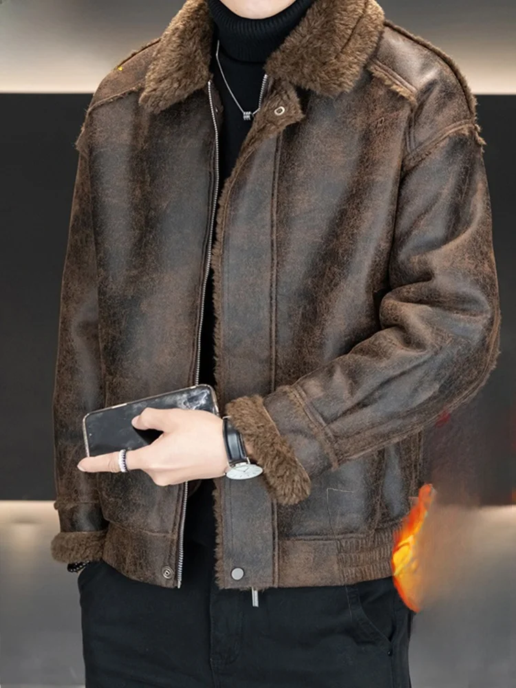 TUCANO Genuine Leather Jaet Men's American Sle Retro Thiened Warmth Resistant to Deformation Windproof Long Sve Coat
TUCANO Genuine Leather Jaet Men's American Sle Retro Thiened Warmth Resistant to Deformation Windproof Long Sve Coat