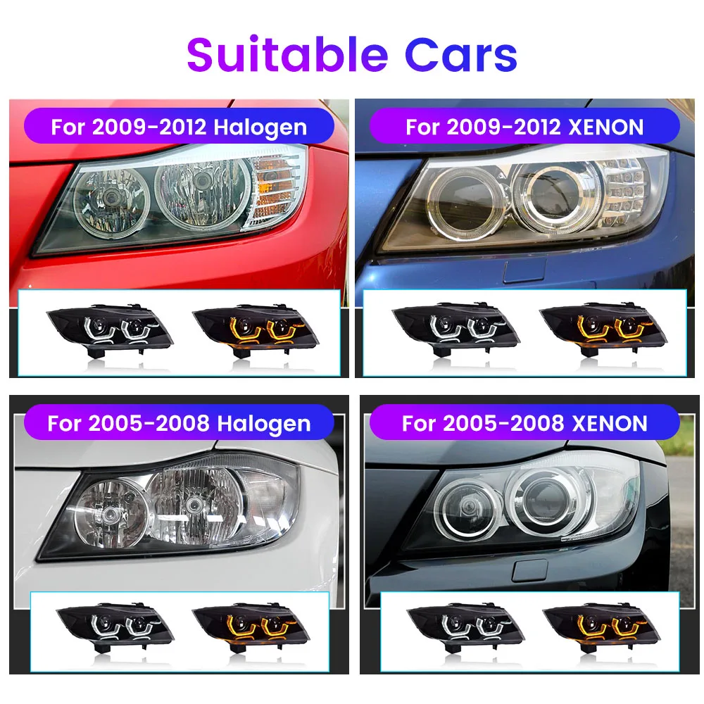 2 шт. светодиодные фары для BMW 3 серии E90 2005-2012, указатель поворота с проточной водой, автомобильная фара в сборе, передняя фара DRL, модифицированная
2 шт. светодиодные фары для BMW 3 серии E90 2005-2012, указатель поворота с проточной водой, автомобильная фара в сборе, передняя фара DRL, модифицированная