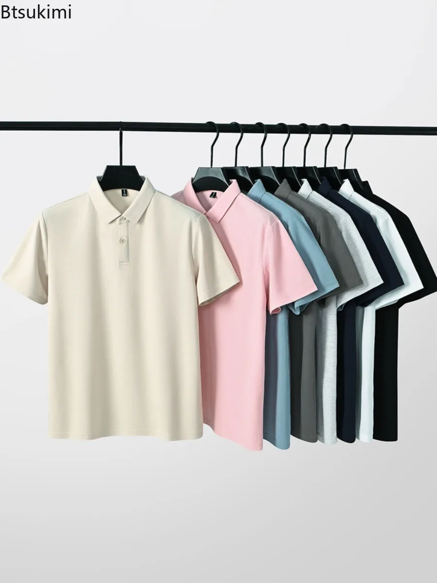 New 2025 Summer Men's Short Sleeve T-Shirt Collar Solid Color Polo Shirt Casual Matching Slim Fit Breathable Polo Shirt for Men
New 2025 Summer Men's Short Sleeve T-Shirt Collar Solid Color Polo Shirt Casual Matching Slim Fit Breathable Polo Shirt for Men