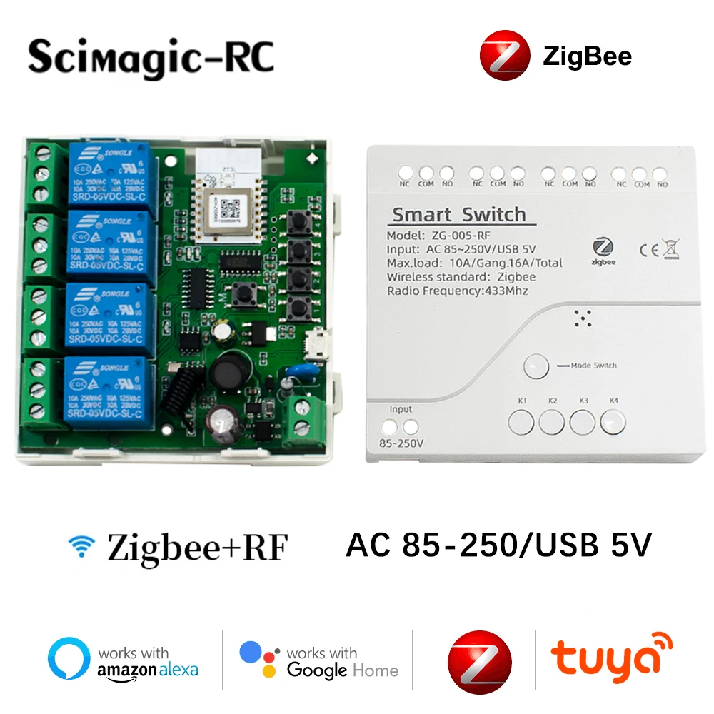 Релейный модуль Zigbee Tuya Smart 4CH, 12 В, 24 В, 110 В, 220 В, Радиочастотный пульт дистанционного управления
Релейный модуль Zigbee Tuya Smart 4CH, 12 В, 24 В, 110 В, 220 В, Радиочастотный пульт дистанционного управления