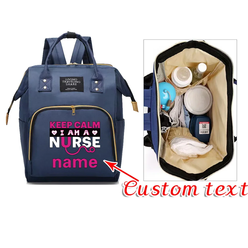 Customized Name Mummy Bag Large Capacity Waterproof Travel Maternity Backpack Multi-Function Storage Pack Infant Stuff Bags
Customized Name Mummy Bag Large Capacity Waterproof Travel Maternity Backpack Multi-Function Storage Pack Infant Stuff Bags