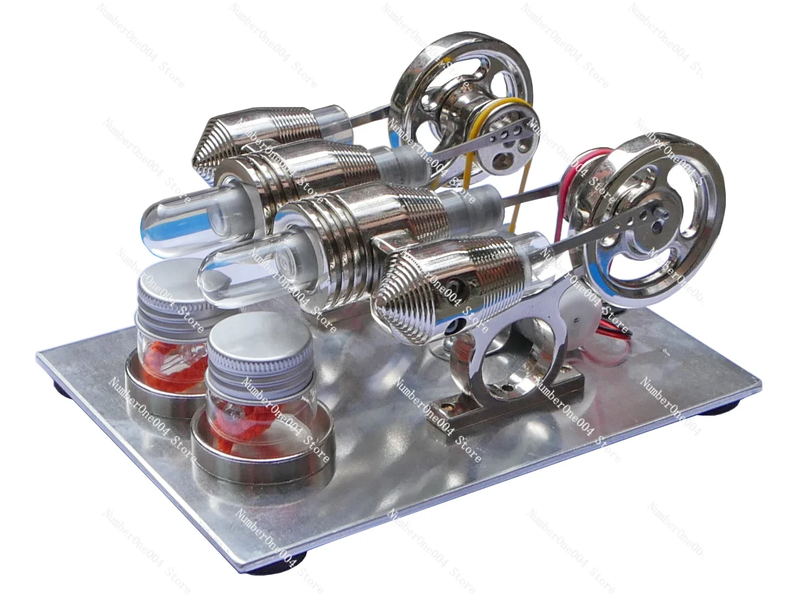4-Cylinder Stirling Engine Model - Thermodynamic Demo Generator, Physics Experiment Kit for STEM Education
4-Cylinder Stirling Engine Model - Thermodynamic Demo Generator, Physics Experiment Kit for STEM Education