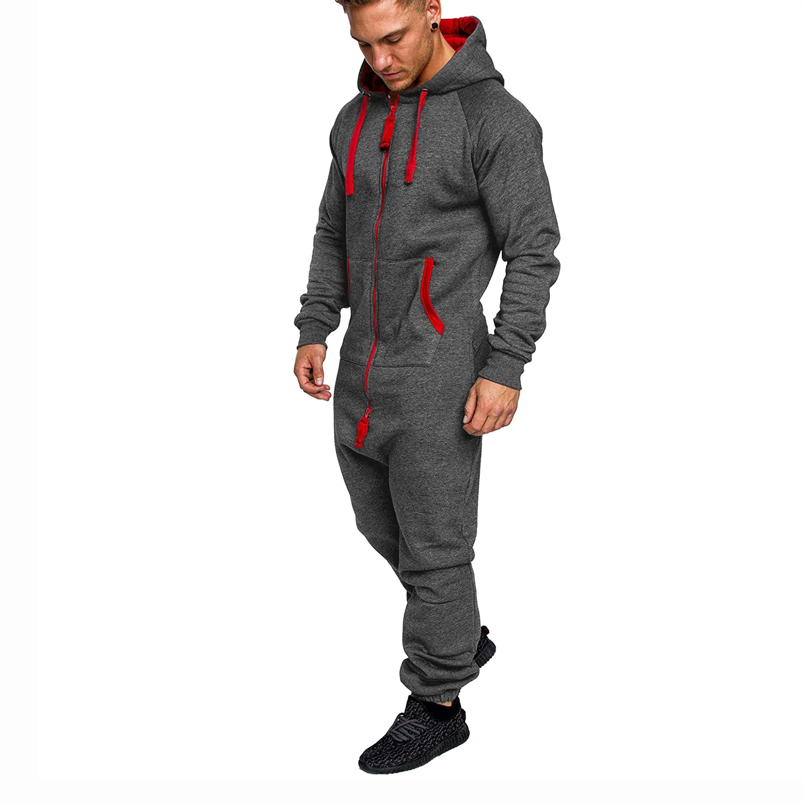Мужской флисовый комбинезон с капюшоном и карманами, контрастные цвета, длинный рукав, на молнии, спортивный костюм, зима 2026
Мужской флисовый комбинезон с капюшоном и карманами, контрастные цвета, длинный рукав, на молнии, спортивный костюм, зима 2026