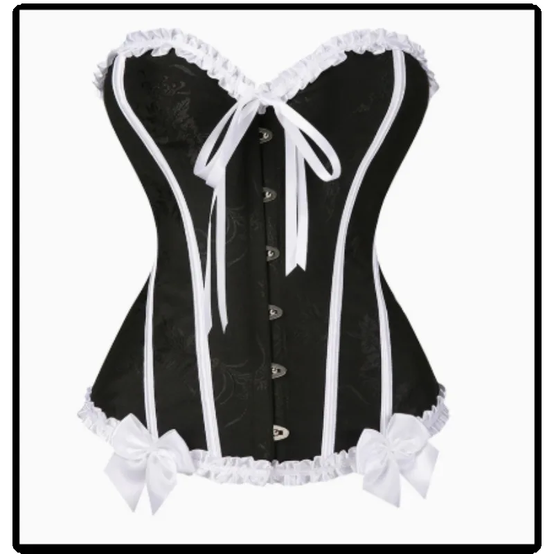 Plus Size Sexy Satin Overbust Corset Top Lace Bowknot Decorated Clubwear Showgirl Body Shaper
Plus Size Sexy Satin Overbust Corset Top Lace Bowknot Decorated Clubwear Showgirl Body Shaper